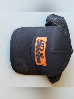 LETS GO BRANDON Black Mesh Trucker Hat Like New NWOT